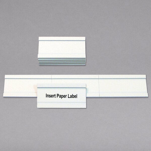 MasterVision BVCFM1325 2" x 1" Magnetic White Card Holders - 25/Pack