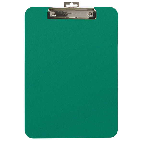 Mobile Ops 61626 1/4" Capacity 8 1/2" x 11" Green Recycled Plastic Clipboard