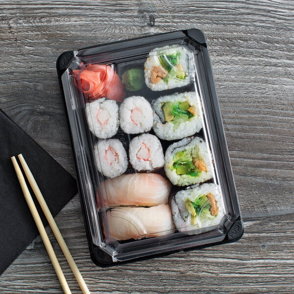 Eco-Products EP-SH2-CPK 5 x 7 Small Sushi Container with Lid - 600/Case