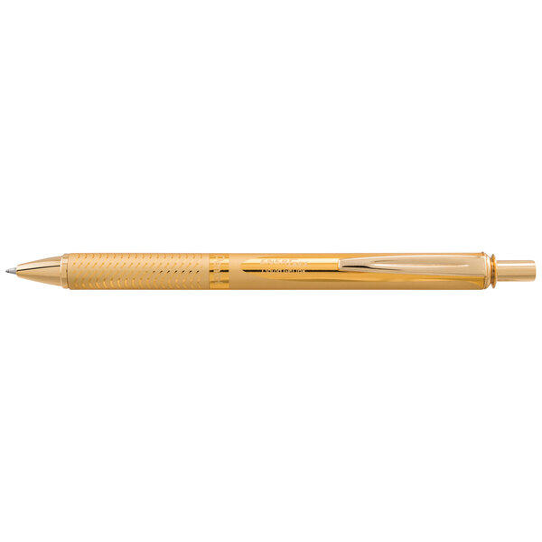 Pentel EnerGel Alloy Retractable Gel Pen Medium Point 0.7 mm Gold