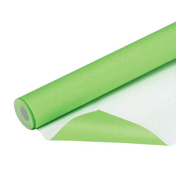 A roll of Nile green paper.
