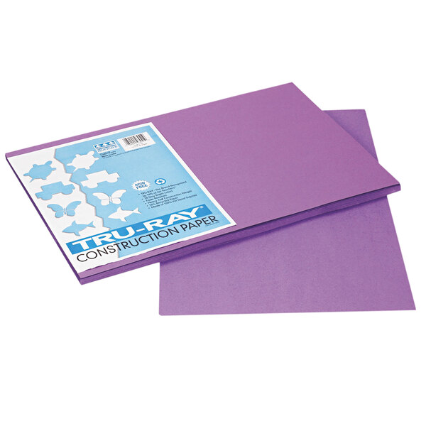 A pack of violet Pacon construction paper.