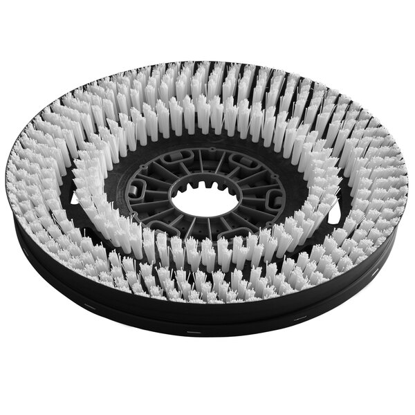 A Minuteman medium-duty circular disc brush with white bristles.