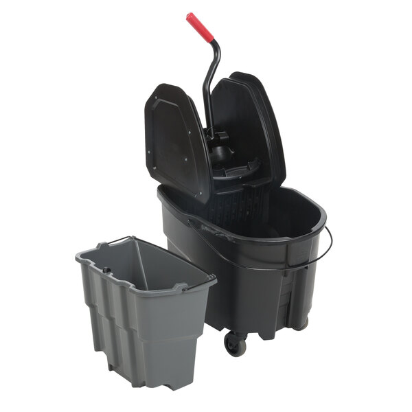 Rubbermaid 2064905 WaveBrake® 18 Qt. Gray Dirty Water Mop Bucket