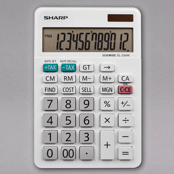 Sharp EL-334WB Business Calculator White 4.0 Pack 3 