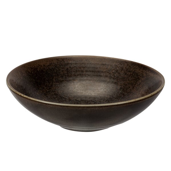 A brown Bon Chef Tavola Eros bowl.