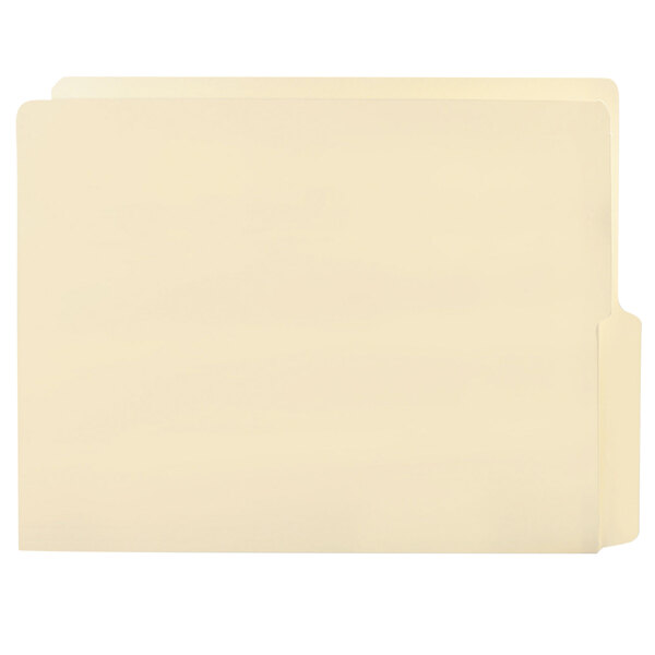 A white Smead file folder with a white rectangular label tab.