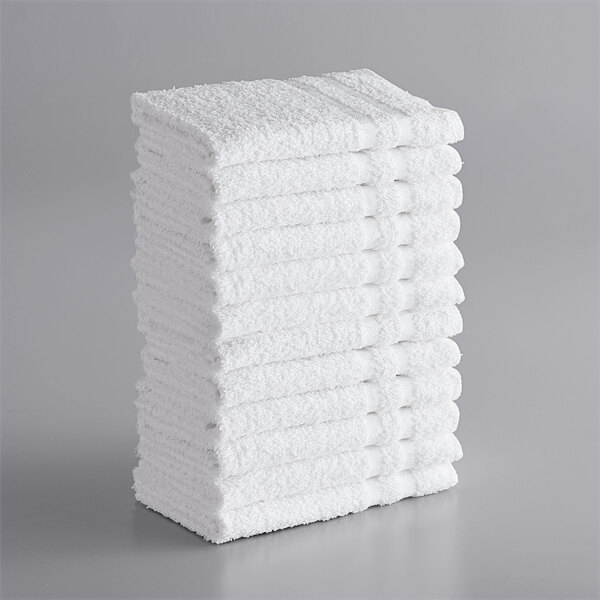 60 new white 100% cotton hotel wash cloths 12x12 60/s washcloths soft absorbent 