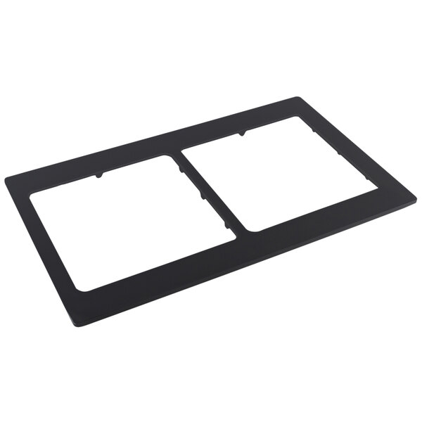 A black rectangular Bonstone tile with two cutouts.