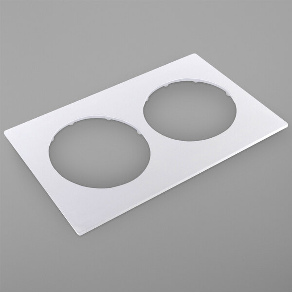 A white rectangular Bonstone tile with two circles.