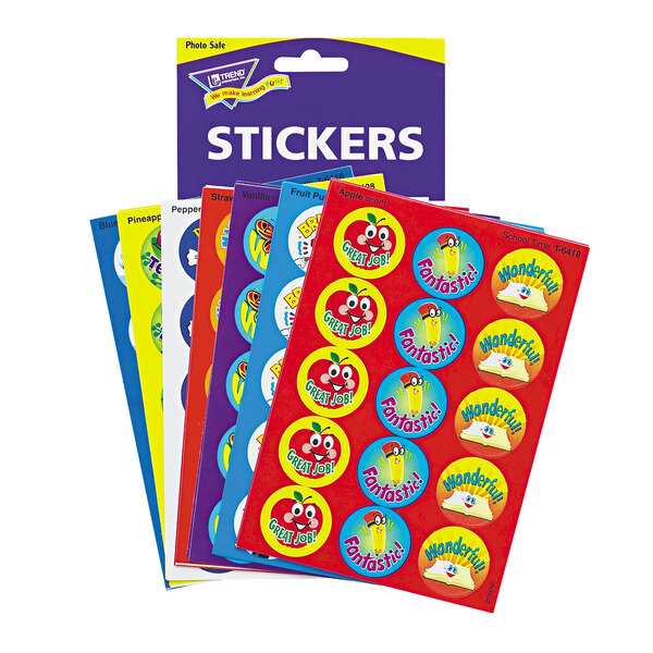 Trend T6480 Stinky Stickers Assorted Positive Words Scratch 'n' Sniff Stickers - 300/Pack