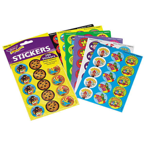 Trend T6481 Stinky Stickers Assorted Colorful Favorites Scratch 'n' Sniff Stickers - 300/Pack