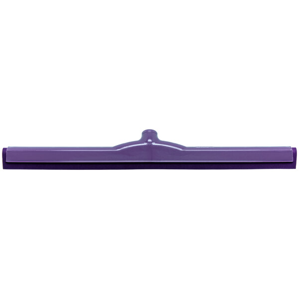 A purple Carlisle floor squeegee with a plastic frame.