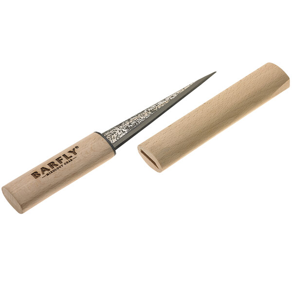 Barfly® M37063 4" Japanese Stainless Steel Ice Carving Knife with Wood