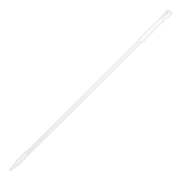A white plastic stick with a white tip.