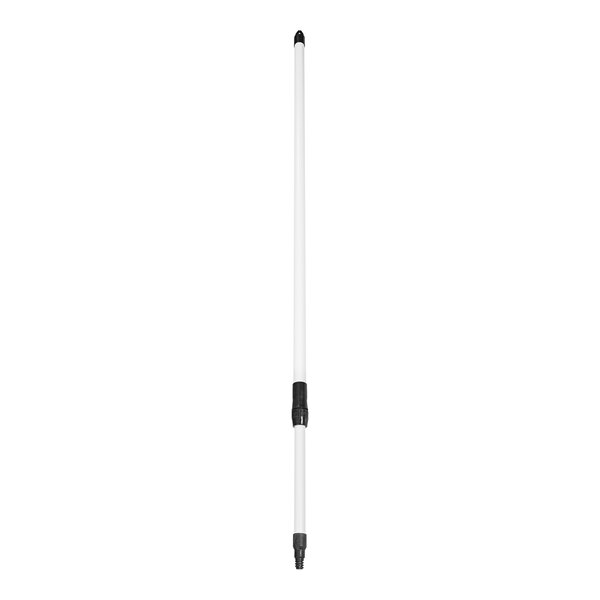 A white and black telescopic pole with a black handle.