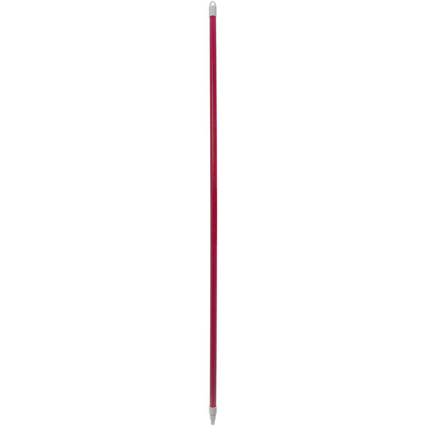 A red pole with a white tip.