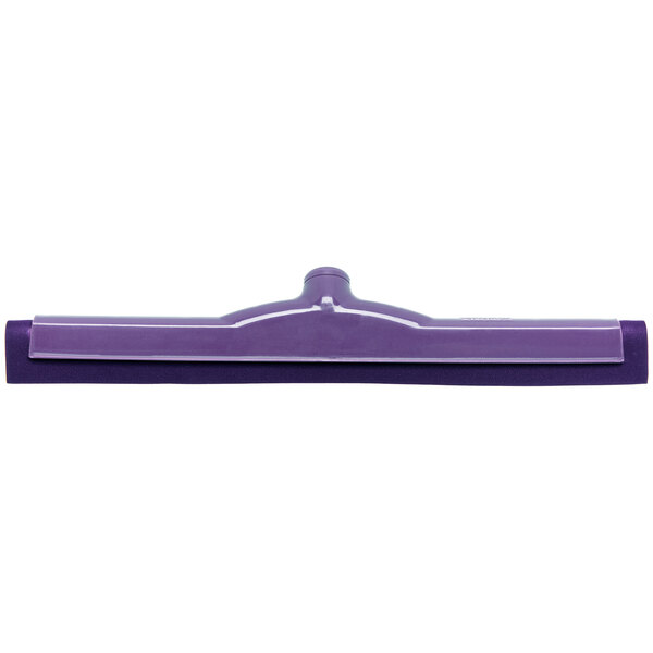 A purple Carlisle Sparta Spectrum floor squeegee with a plastic frame.