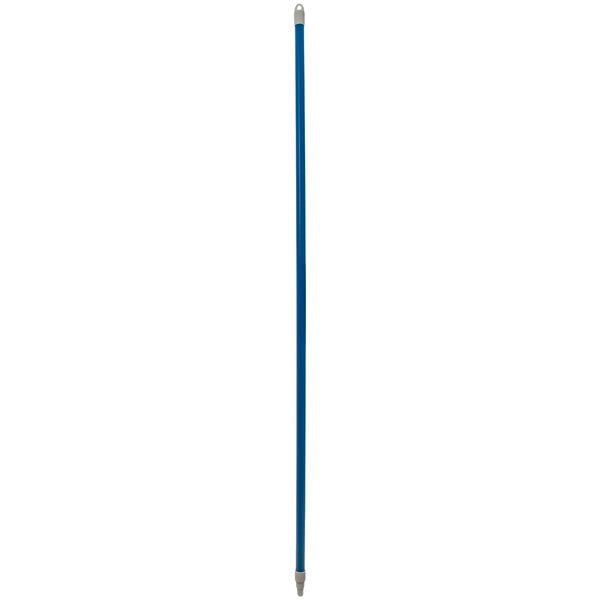 A blue pole with a silver tip.