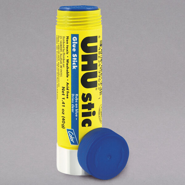  UHU 99655 Glue Stick, 1.41 oz, Pack of 6, Clear