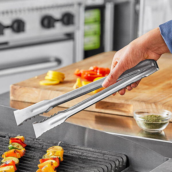 Vollrath 4791210 Jacob's Pride® 12" Heavy-Duty One Piece Stainless Steel VersaGrip Tong