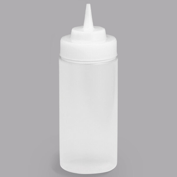 Tablecraft 10853C 8 oz. Clear WideMouth™ Cone Tip Squeeze