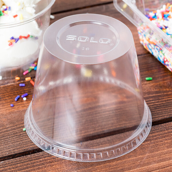 Solo DLR100-0090 Sundae Cup Dome Lid - 1000/Case