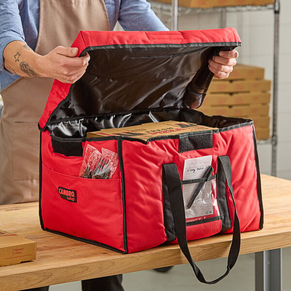 Cambro GBD181412521 Customizable Insulated Red Jumbo Delivery