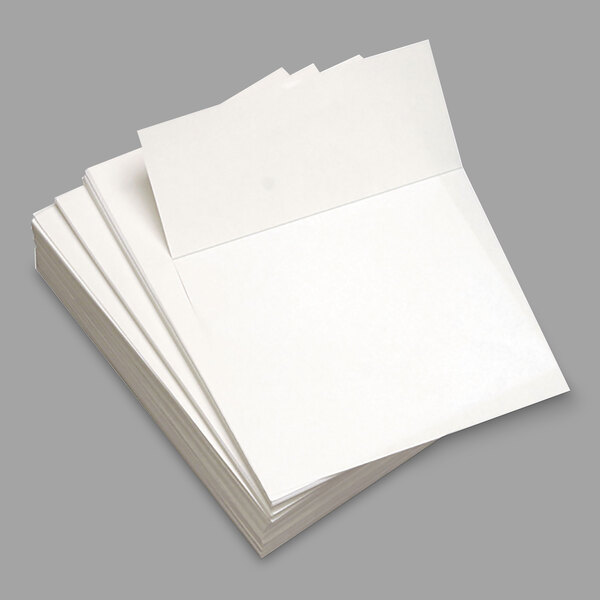 Domtar 8821 8 1/2" x 11" White Pack of 3 2/3" Perforated Custom Cut-Sheet Copy Paper - 500 Sheets