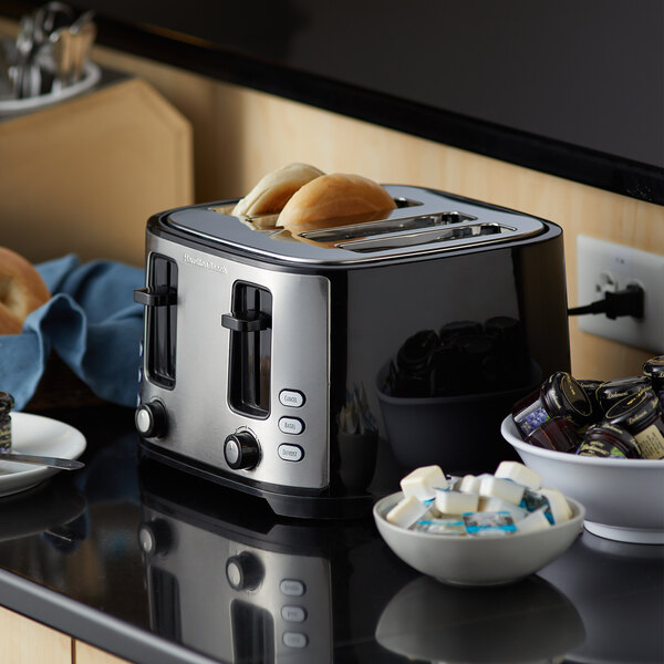 Hamilton Beach 4 Slice Toaster, Extra-Wide Slots, Defrost and