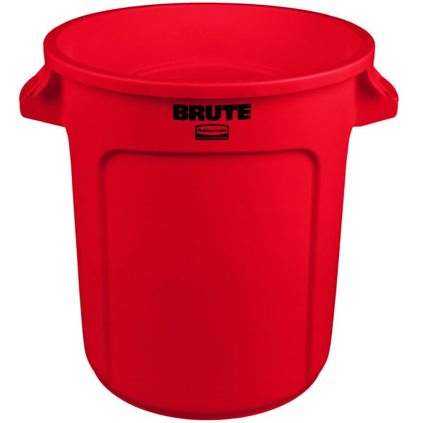 Rubbermaid FG261000RED BRUTE 10 Gallon Red Round Trash Can