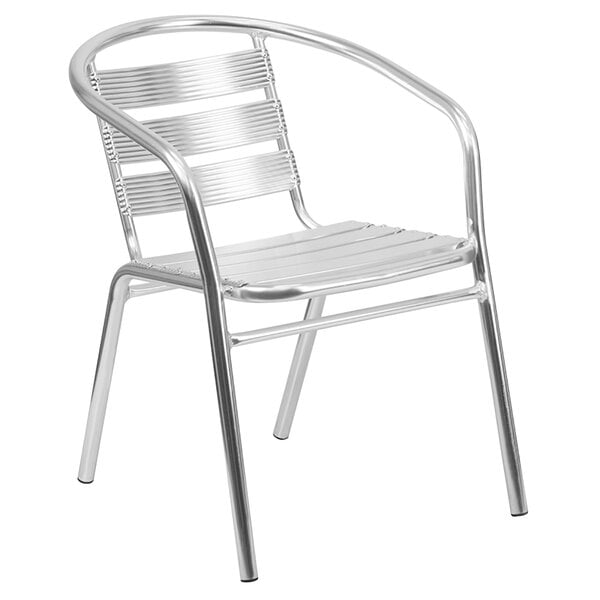 Flash Furniture TLH-1-GG 29" Aluminum Heavy-Duty Indoor / Outdoor Stackable Restaurant Chair