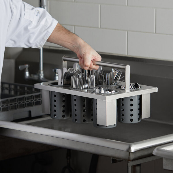 SterilSil E1BS6OERPGRAY Stainless Steel 6Cylinder DropIn Flatware