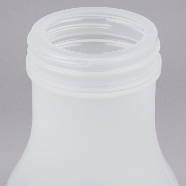 Tablecraft PP410 10 oz. Polypropylene Teardrop Syrup Dispenser with