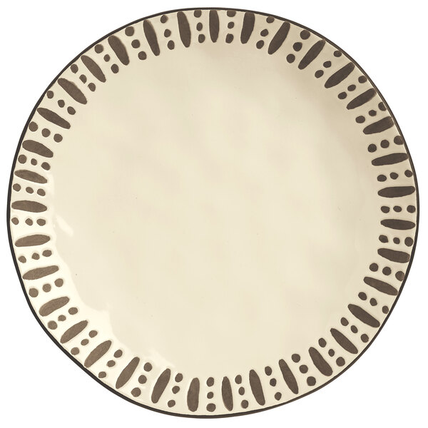 Libbey DULCET1C Dulcet 10 5/8" Cream Stoneware Dinner Plate 12/Case