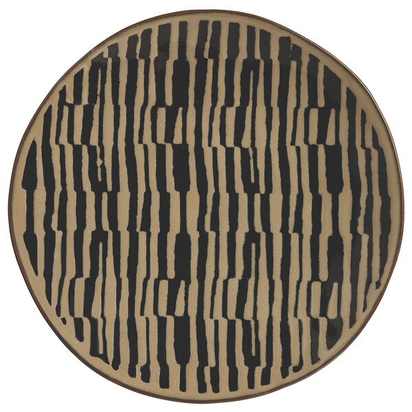 A World Tableware Afar stoneware salad plate with a pattern on it.
