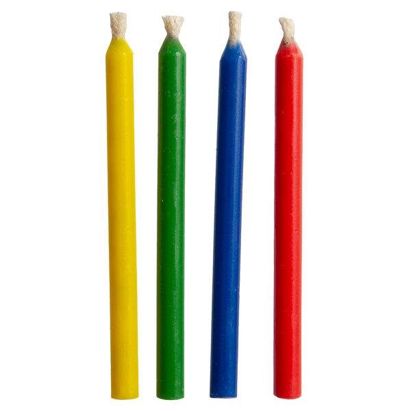 Creative Converting 100043 Assorted Color Solid Relight Candle 12/Pack