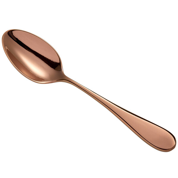 A Reserve by Libbey Santa Cruz demitasse spoon with a copper handle.