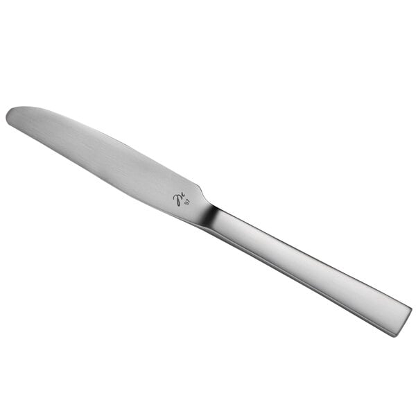 A Reserve by Libbey stainless steel bread and butter knife with a satin silver handle.