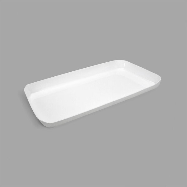 A white rectangular Delfin acrylic bowl.