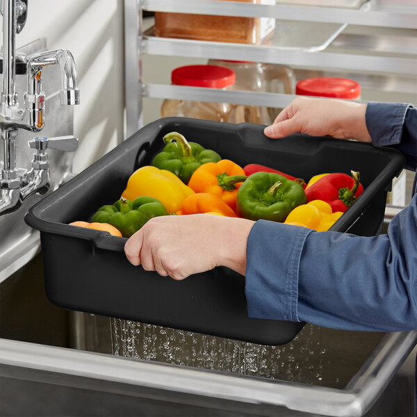 Black Perforated Bus Box (20" x 15" x 5") staurantStore