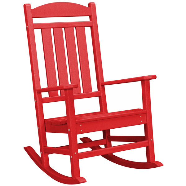 POLYWOOD R100SR Sunset Red Presidential Rocking Chair
