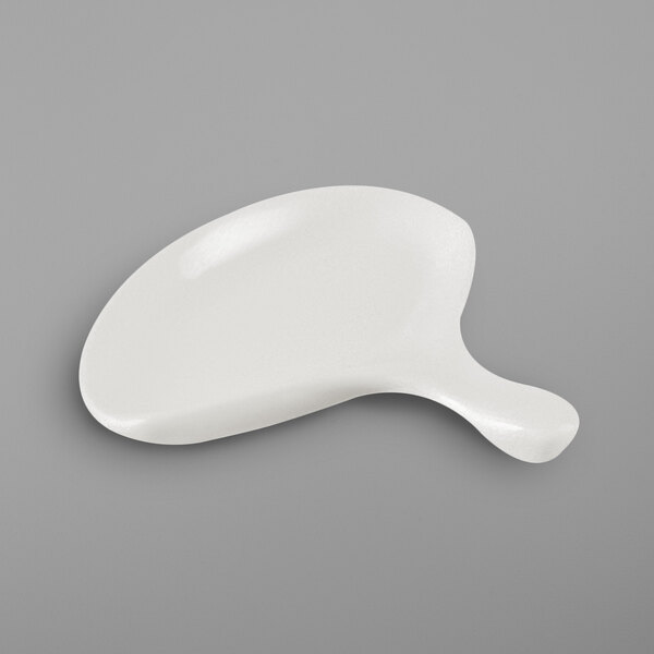 RAK Porcelain NNST07 Nano 2 3/4" Ivory Porcelain Spoon / Chopstick Holder - 12/Case