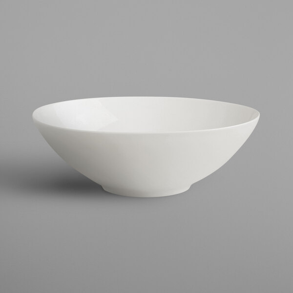 A white rectangular RAK Porcelain china bowl.