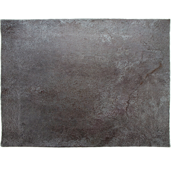 A rectangular grey slate GET Moonstone melamine platter.