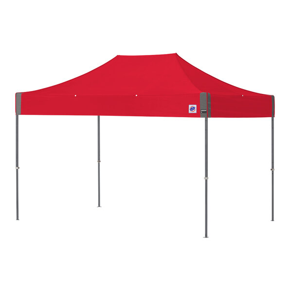 An E-Z Up Punch Canopy with a steel gray frame.