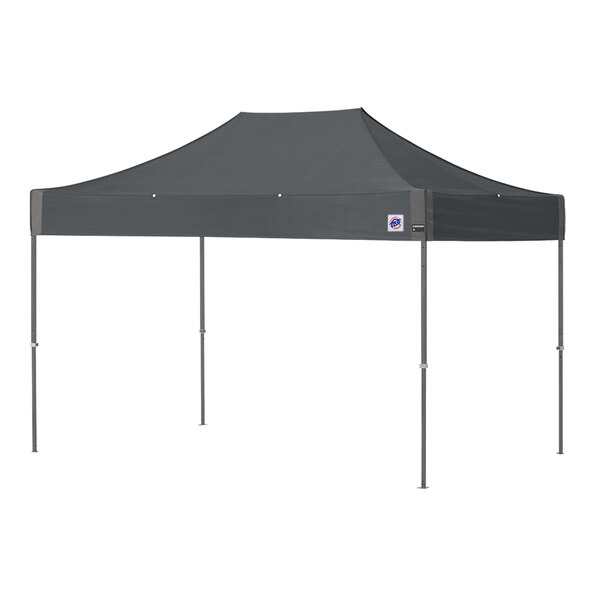 E-Z Up SS3STL0812KFSGTSG Speed Shelter 8' x 12' Steel Gray Canopy with Steel Gray Frame