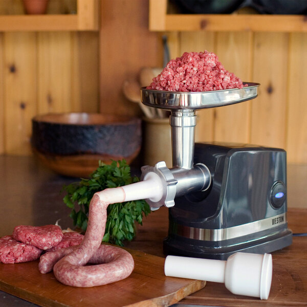 Weston 36-2201-W #22 Tin-Coated Manual Meat Grinder