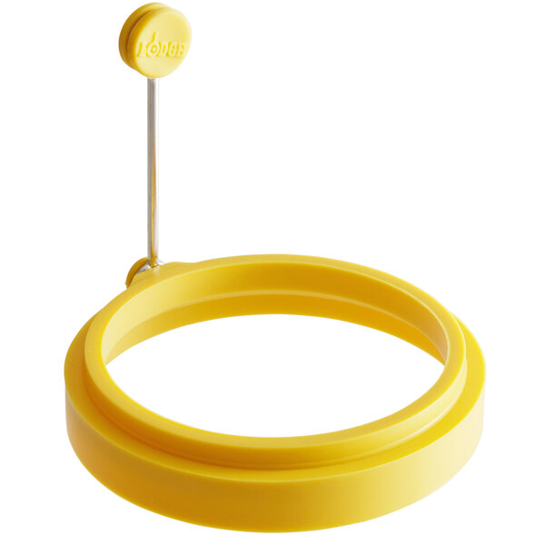 Lodge ASER 4" Yellow NonStick Silicone Egg Ring with Stay Cool Handle