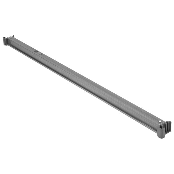 A long grey plastic piece for Cambro Camshelving® Basics Plus on a white background.